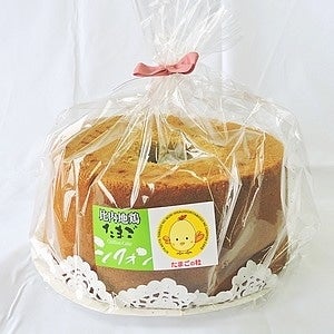 ふみきり野Cafeの「ひき茶シフォンケーキ」 (JAあきた北央)