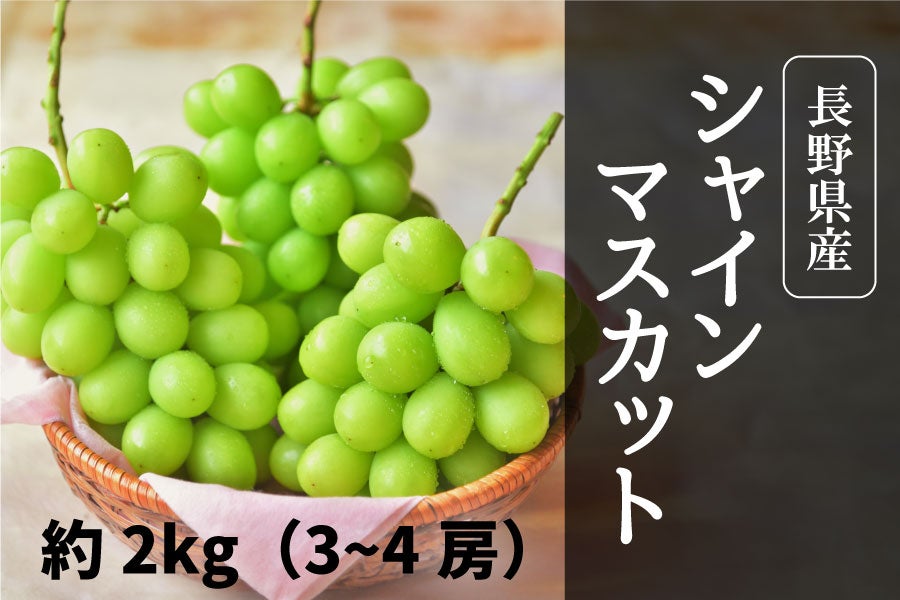 本気農場いけだシャインマスカット 約2kg(3-4房) 10月1日以降発送