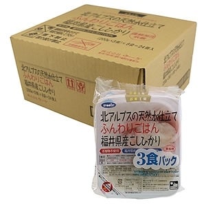 北アルプスの天然水仕立てふんわりごはん 福井県産こしひかり
