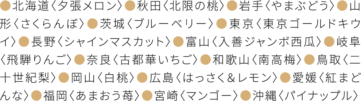 グミのラインナップ
