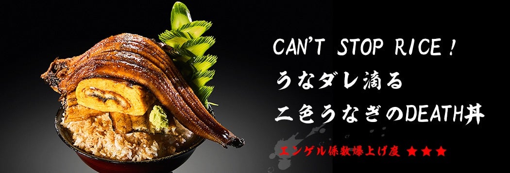 CAN’T STOP RICE!うなダレ滴る二色うなぎのDEATH丼