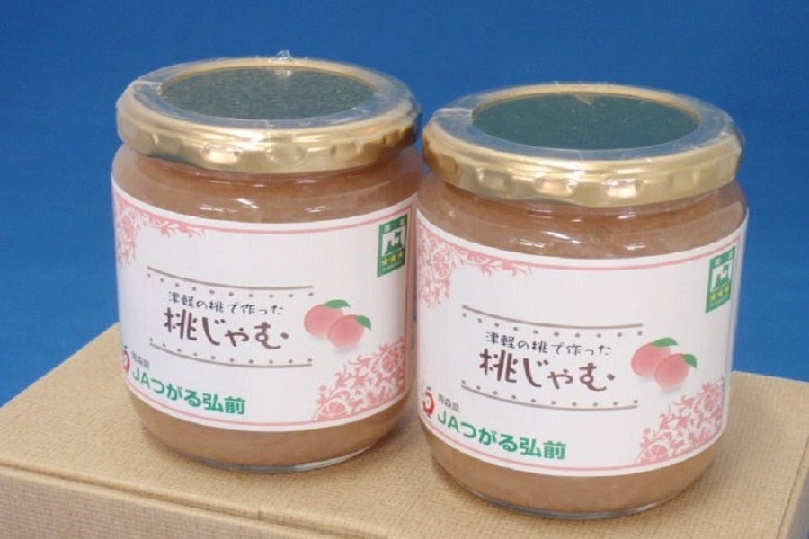 津軽の桃で作った 桃じゃむ 2本セット (260g瓶×2本)