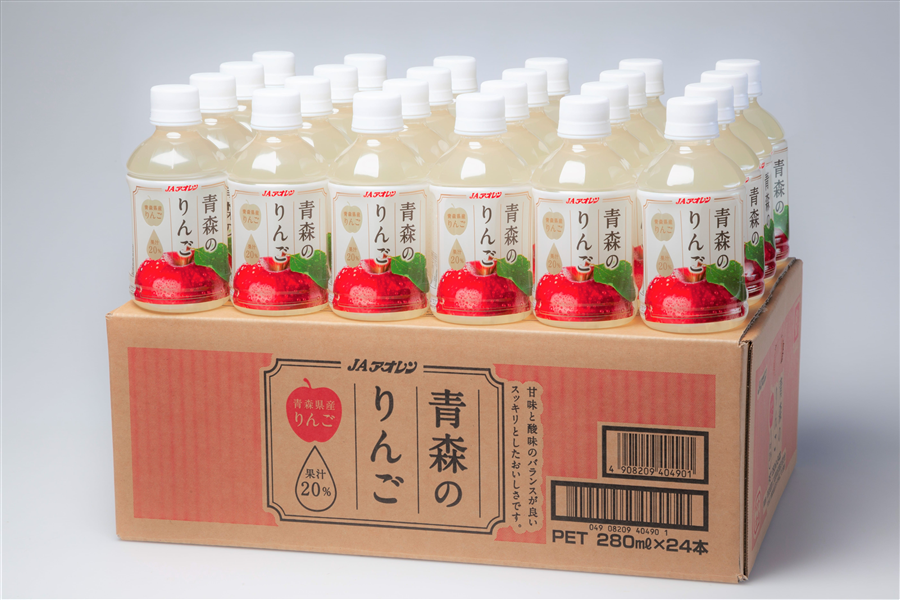 国消国産】青森のりんご（Pet280ml×24本 果汁20%りんごジュース
