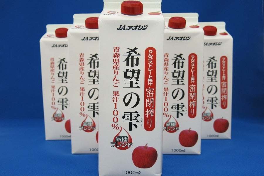 産地直送 通販 お取り寄せ希望の雫(紙P 1L×6本)果汁100％ｽﾄﾚｰﾄｼﾞｭｰｽ: ＪＡ全農あおもり|ＪＡタウン
