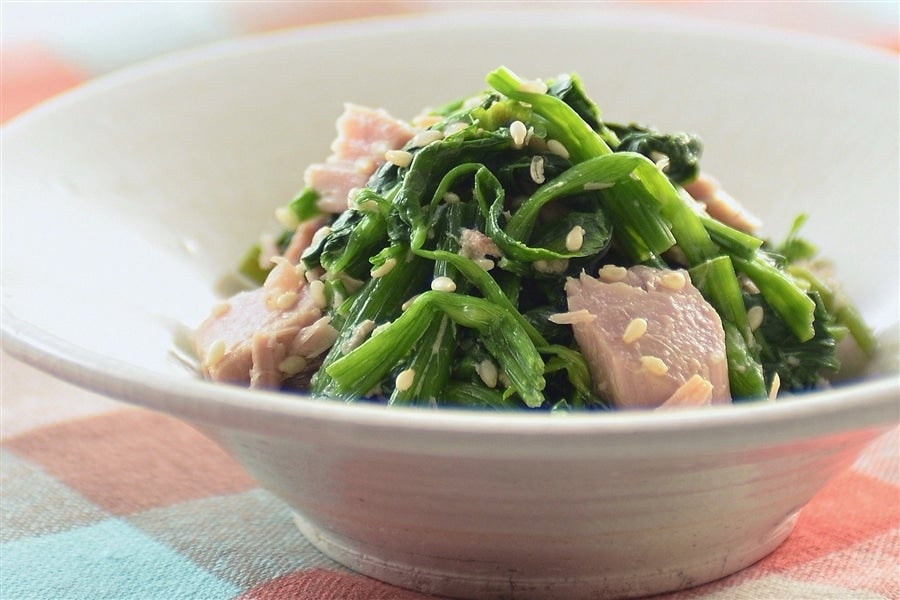 せりのツナマヨ和え