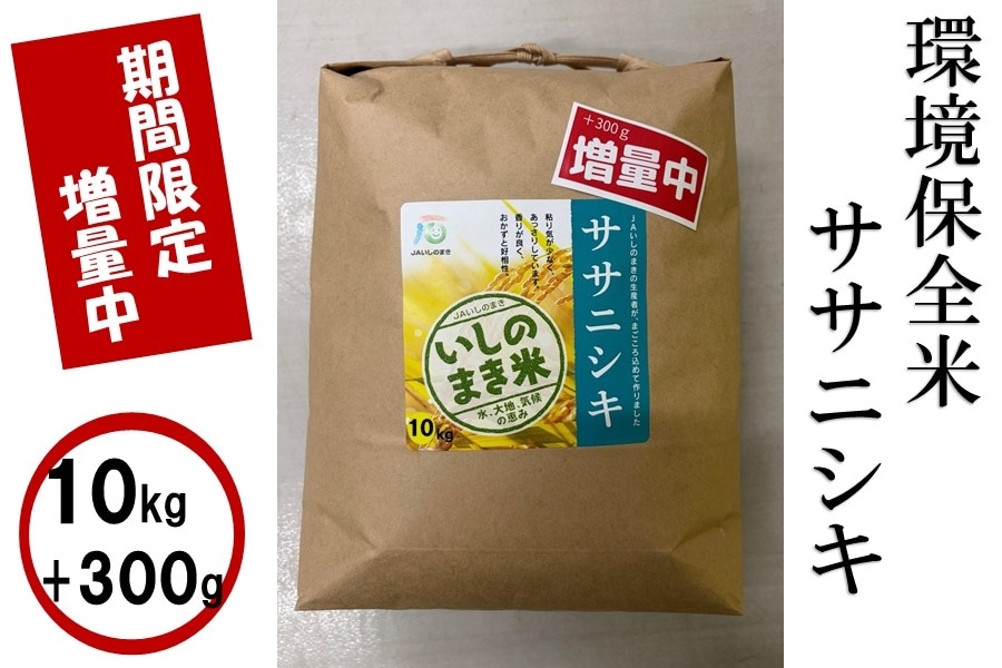 期間限定】300g増量！環境保全米 □令和7年産□ササニシキ10kg 精米