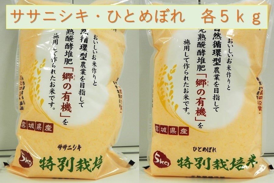 特別栽培米　ササニシキ・ひとめぼれ　令和4年産　　各5ｋｇ