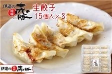 伊達の純粋赤豚　生餃子　45個入(15個×3P)