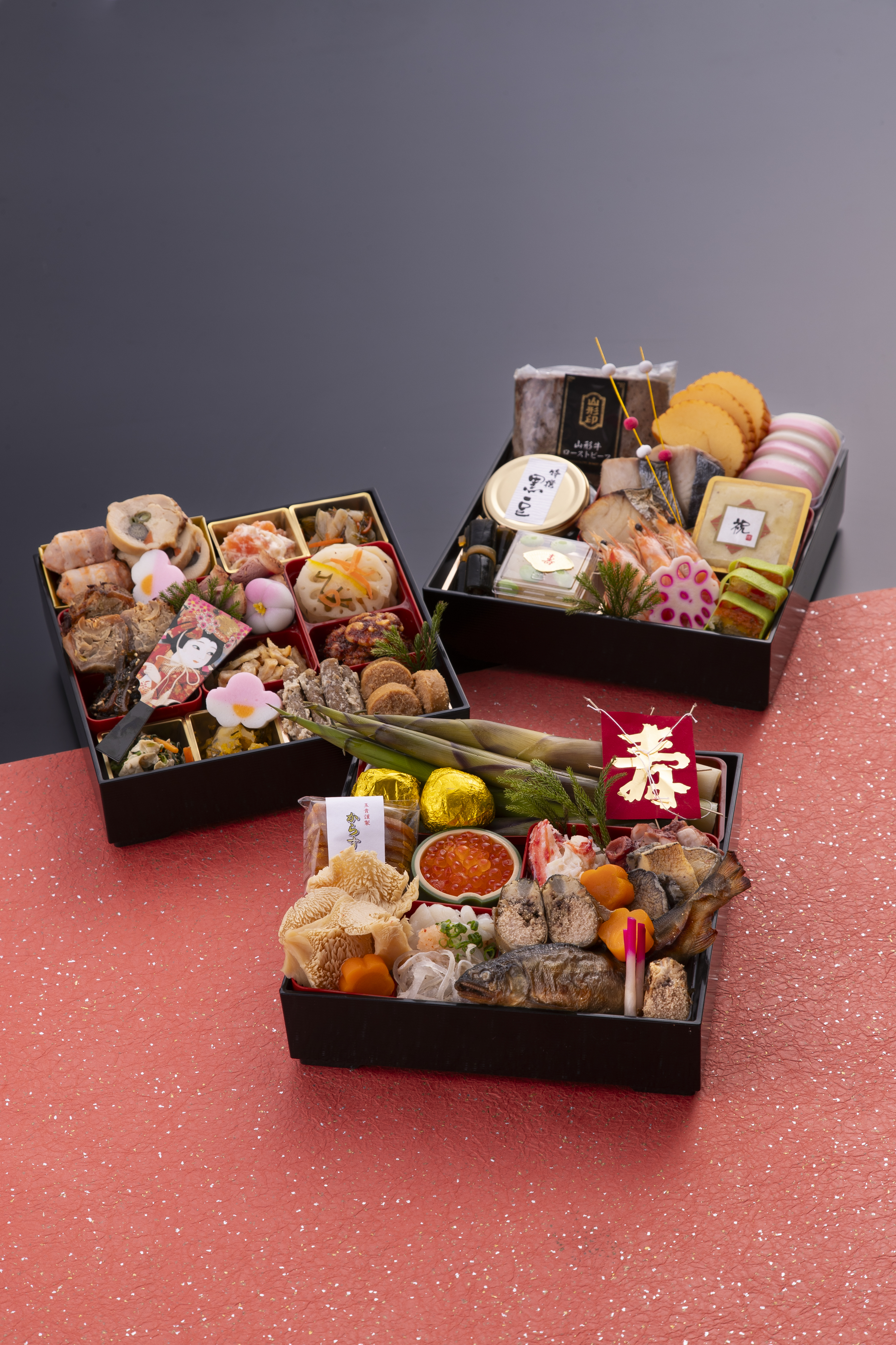 玉貴 三段重おせち 《冷蔵38品》 12月31日お届け: 全農ライフサポート