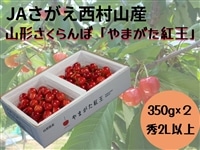 JAさがえ西村山産さくらんぼ「やまがた紅王」350g×2ﾊﾟｯｸ: 小さな