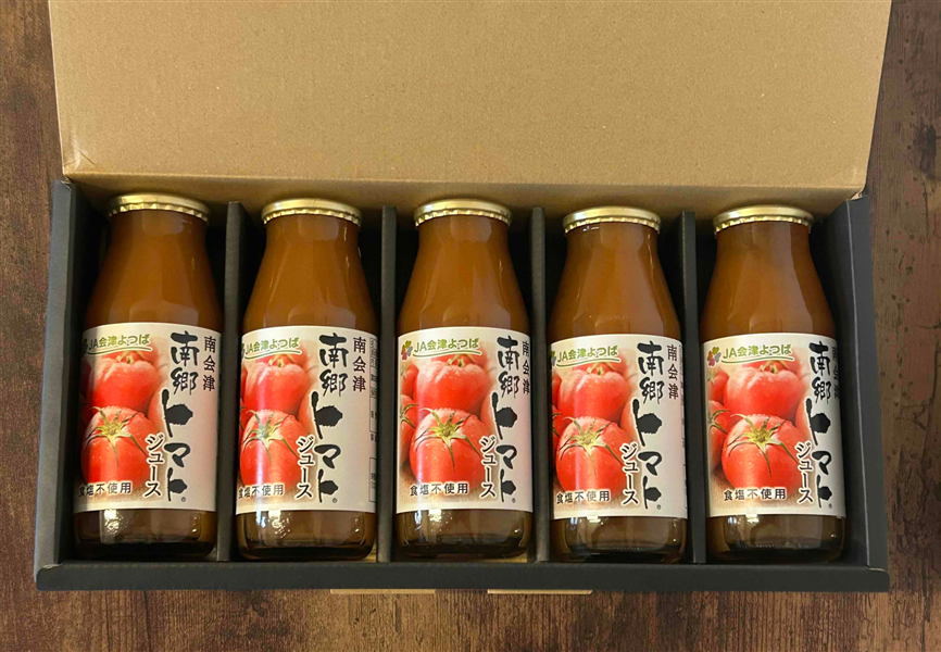 JA会津よつば 南郷トマトジュース(食塩不使用) 160gx5本: JA全農福島