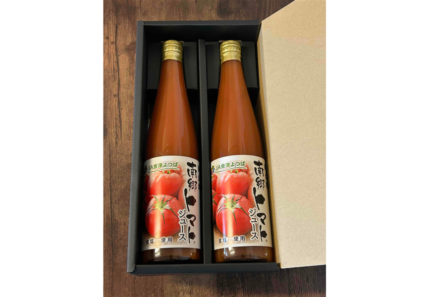 JA会津よつば 南郷トマトジュース(食塩不使用) 500gx2本: JA全農福島