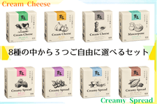 お歳暮】 自由に選べる！クリームチーズ3個セット: 酪市酪座 ～うし
