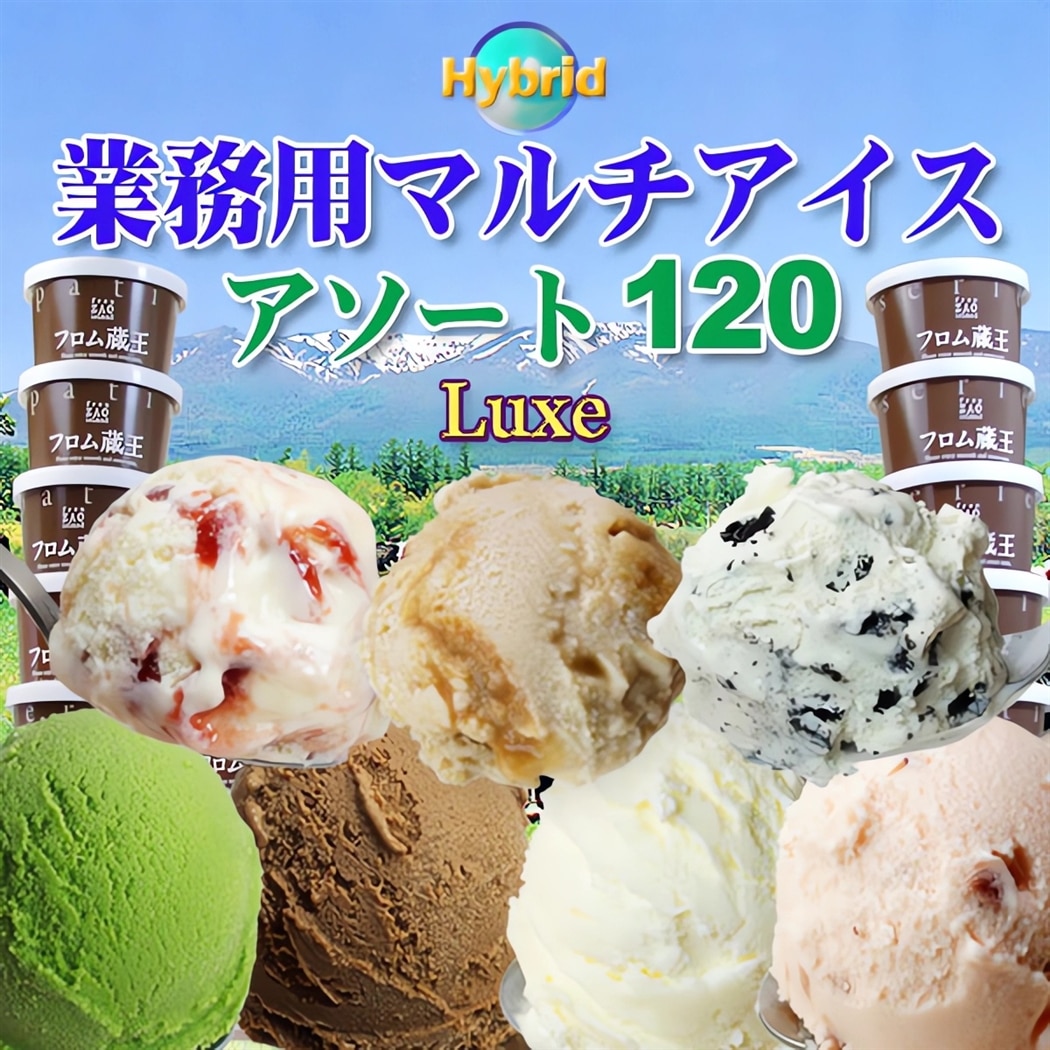 フロム蔵王【業務用】Hybridマルチアイス・アソート120個セット: 酪市
