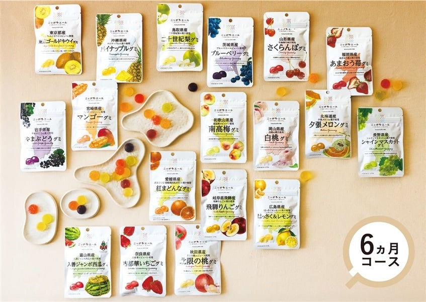【旬食便】果汁のおいしさぎゅっと! ニッポンエール果実グミお楽しみ6ヵ月コース