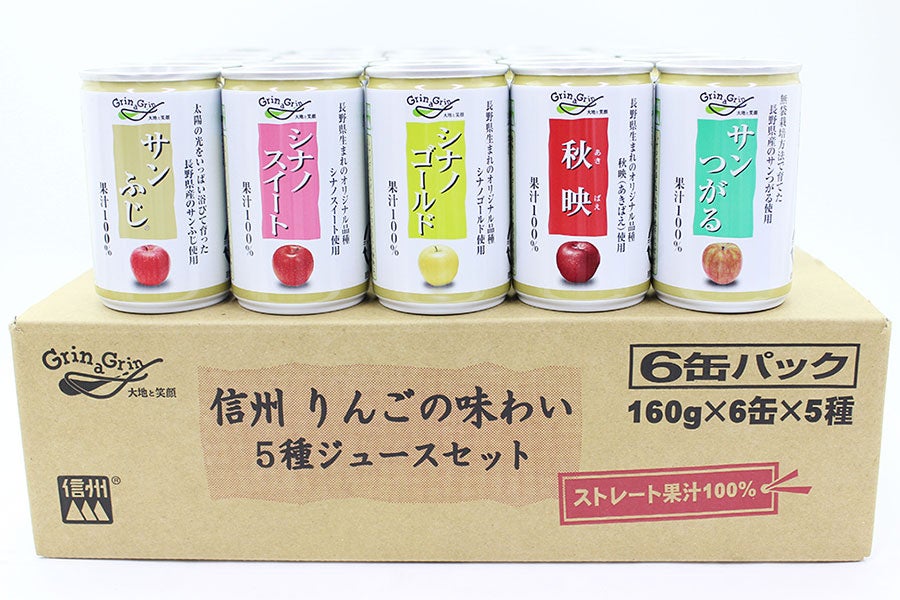 産地直送 通販 お取り寄せ長野興農 信州りんごの味わい5種ジュースセット FT (160g×30本)×2箱: 全農長野 僕らはおいしい応援団|ＪＡタウン