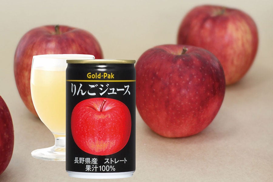 ゴールドパック 長野県産りんごジュース ストレート100％ 160g×20本