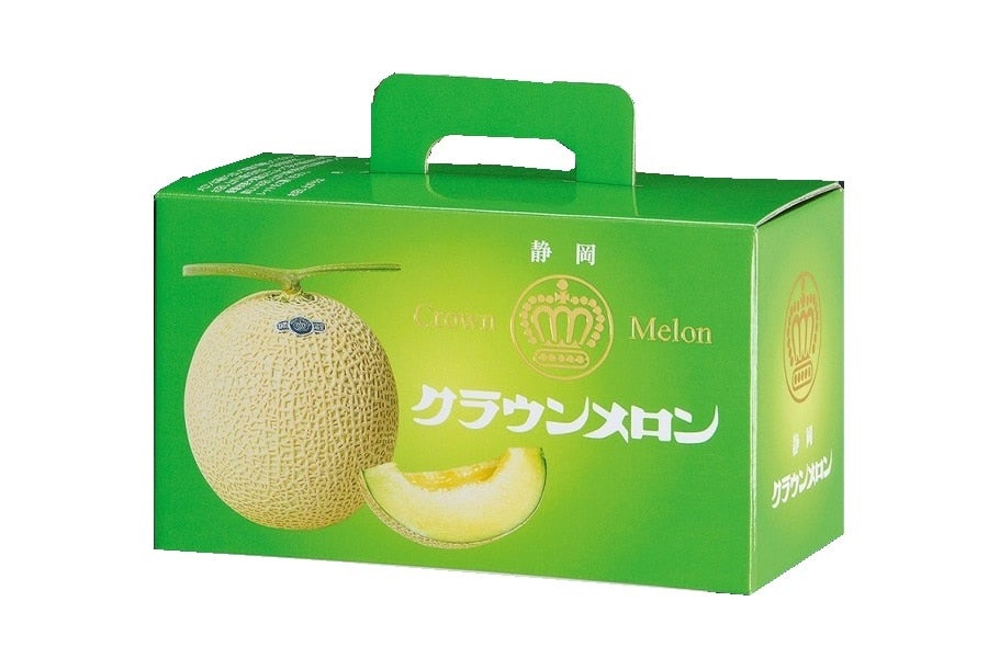 農家応援】 【2玉】静岡県産マスクメロン「クラウンメロン」2玉化粧箱