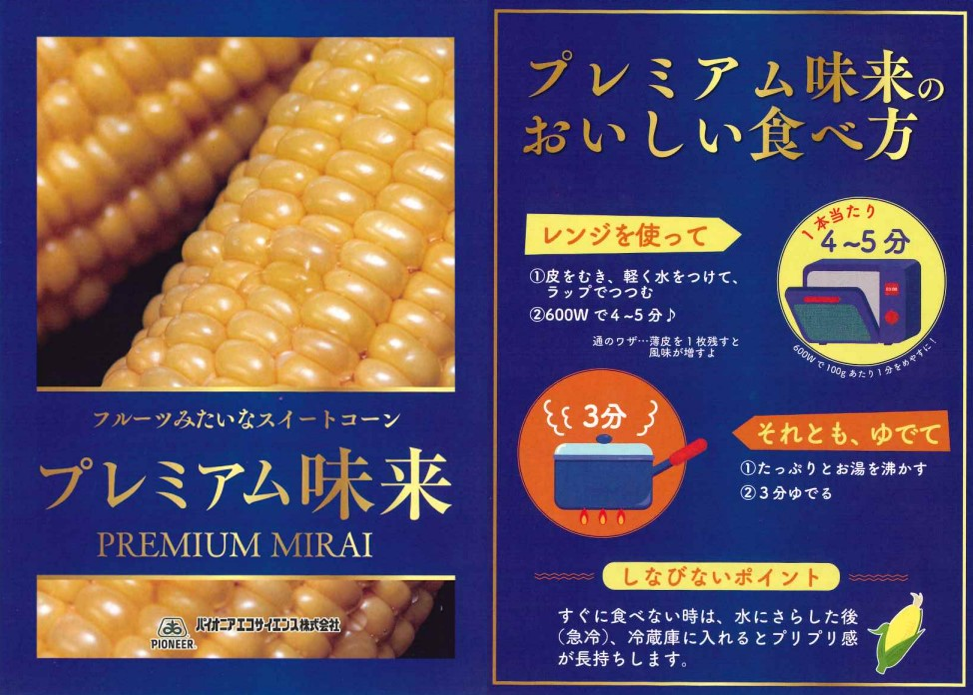 福井県産とうもろこし「プレミアム味来」10本【7月6日頃より順次発送