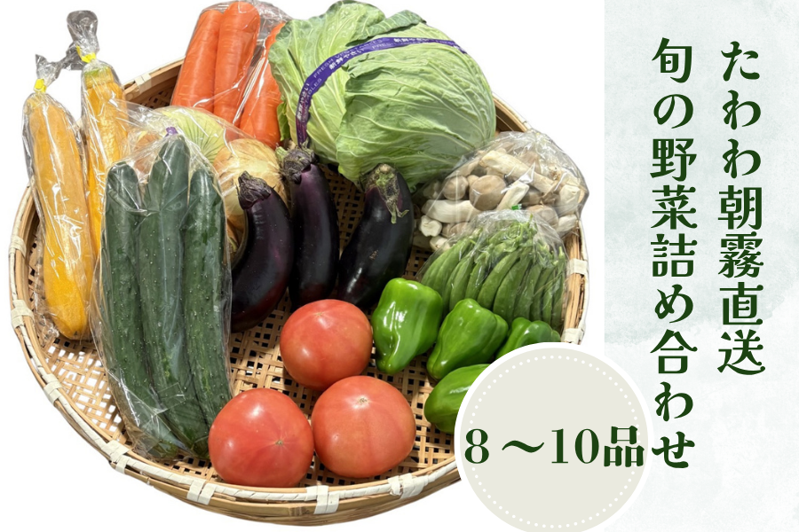 直売所たわわ朝霧直送！旬の野菜詰め合わせBOX（約8～10品）: JA