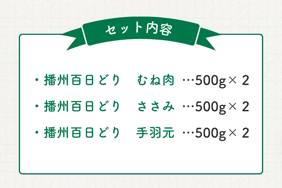 播州百日どり お得セット（むね・ささみ・手羽元） 計3kg ～夏のJA