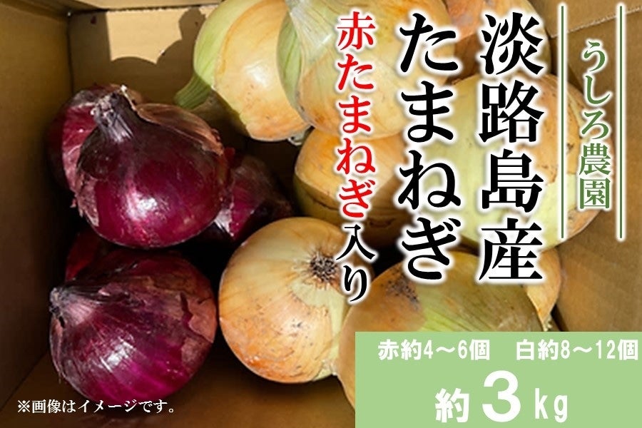 通販　お取り寄せ　うしろ農園の淡路島たまねぎ（赤たまねぎ入り）:　あつめて、兵庫。|【ＪＡタウン】産地直送