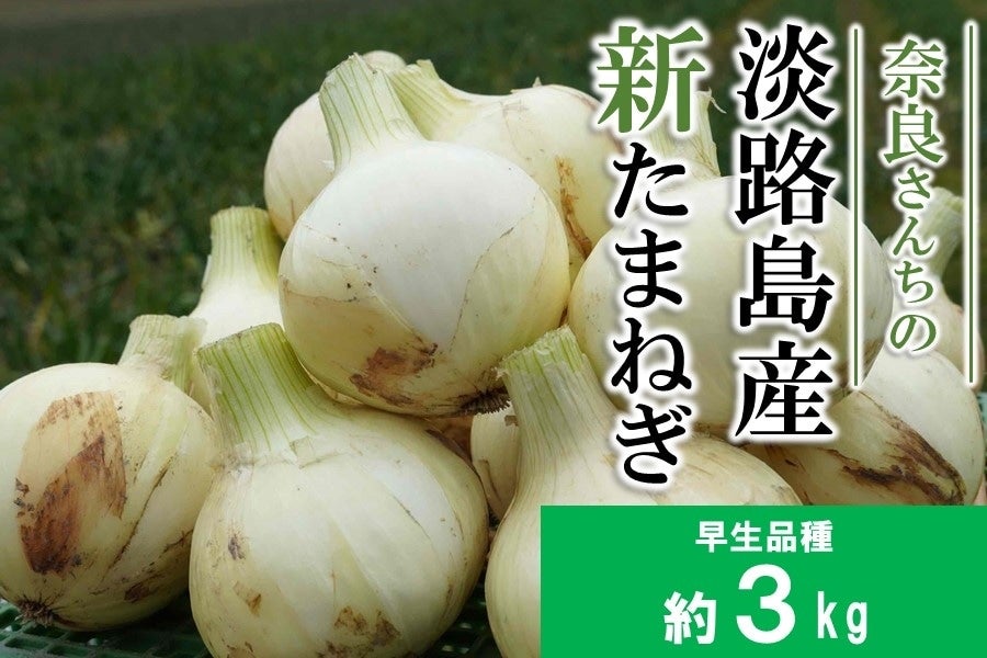 【数量限定】奈良さん家の淡路島産早生たまねぎ(約3kg)