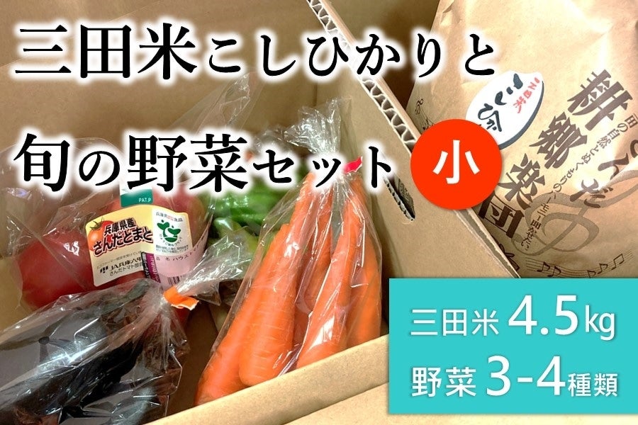 三田米こしひかりと旬の野菜詰め合わせセット（小）