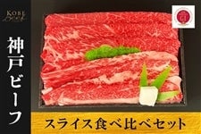 ○【肉の日】神戸ビーフ　スライス食べ比べセット（バラ・赤身）