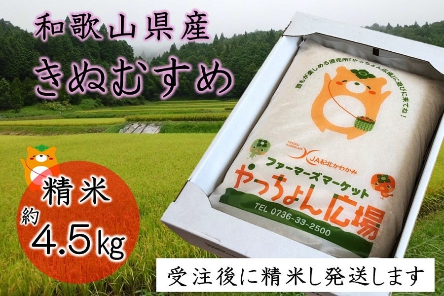 クーママ様。和歌山産 きぬむすめ 和歌山の米 きぬむすめ 精米4.5kg
