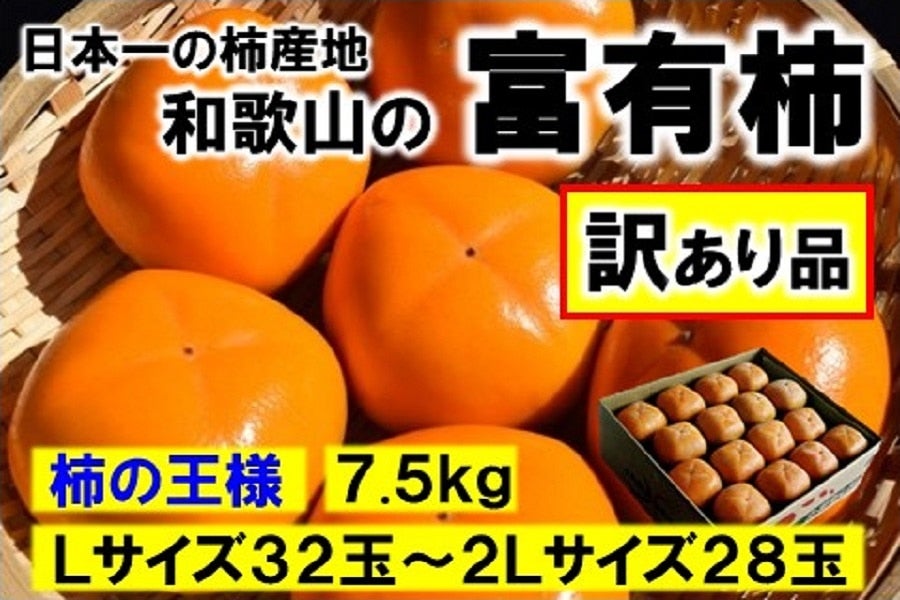 ください JA紀北かわかみ 富有柿(約7.5kg) L-2Lサイズ 28-32玉入：和歌山県橋本市 はイメージ - shineray.com.br