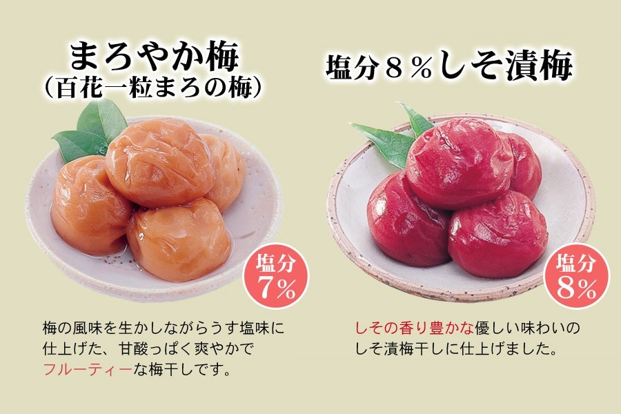 紀州産梅干 梅四姉妹 200g×4種類(まろやか梅(まろの梅)・塩分4%はちみつ梅・塩分8%しそ漬・あまみのこつぶ):  ＪＡ紀南|【ＪＡタウン】産地直送 通販 お取り寄せ