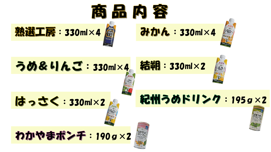 JOINギフトセット 7種類 20本入【ありだっこ】※順次出荷: みかんの里