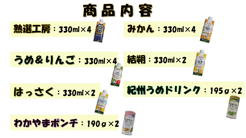 JOINギフトセット 7種類 20本入【ありだっこ】※順次出荷: みかんの里