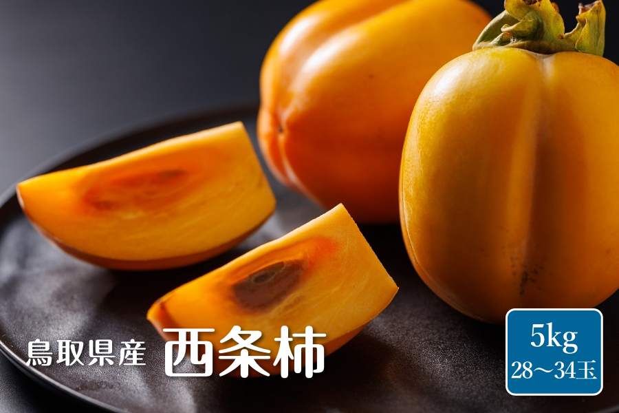 其角「類柑子」 鳥取県産 西条柿（さいじょうがき）5kg 28～34玉: 全農とっとり JA