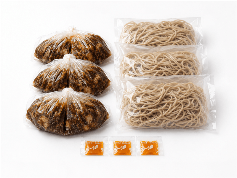 つやまの和牛そずり肉そばセット（3食入り）: おいしいおかやま
