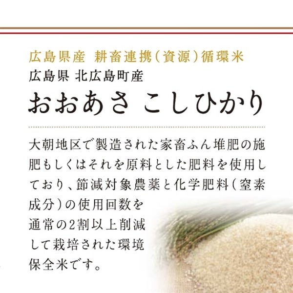 無洗米　3-Ｒおおあさこしひかり 令和3年産（1.5kg×2セット）
