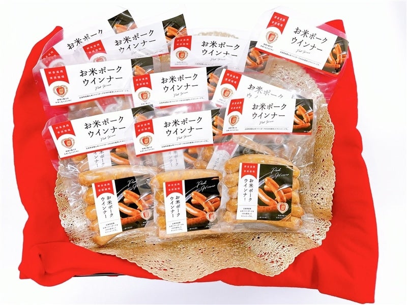 広島県産お米ポークを100％使用したウインナーです