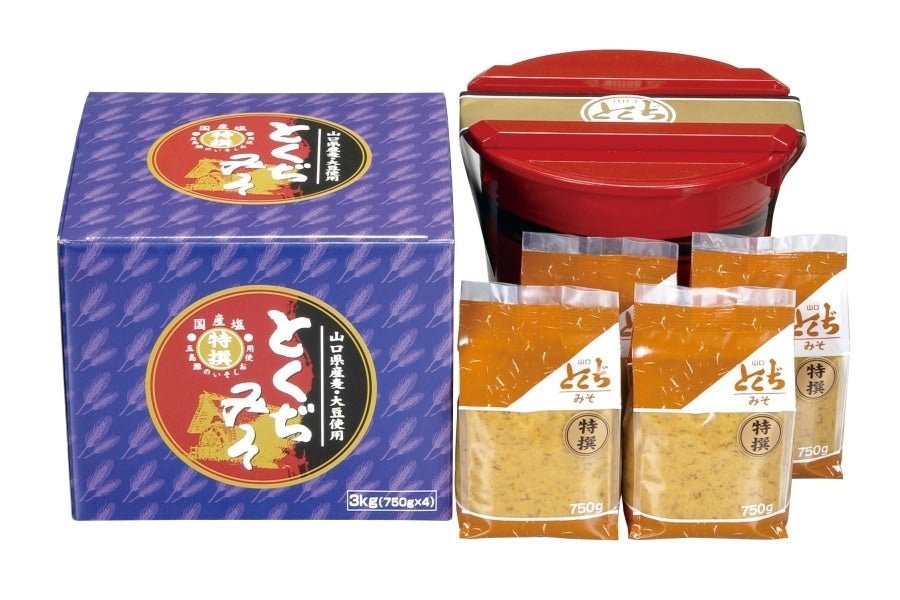 産地直送 通販 お取り寄せとくぢみそ 特撰 麦つぶみそ 朱樽箱入り 3kg 正直やまぐち ｊａタウン