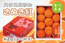 紅みかん★送料無料★格子型木製飾り棚③×2個 お中元】ハウスさぬき紅みかん(香川県産）約2㎏ 数量限定: JAギフト