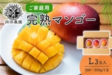 ご家庭用】岡宗農園マンゴー L（300g～350g）×3玉: とさのさとアグリ