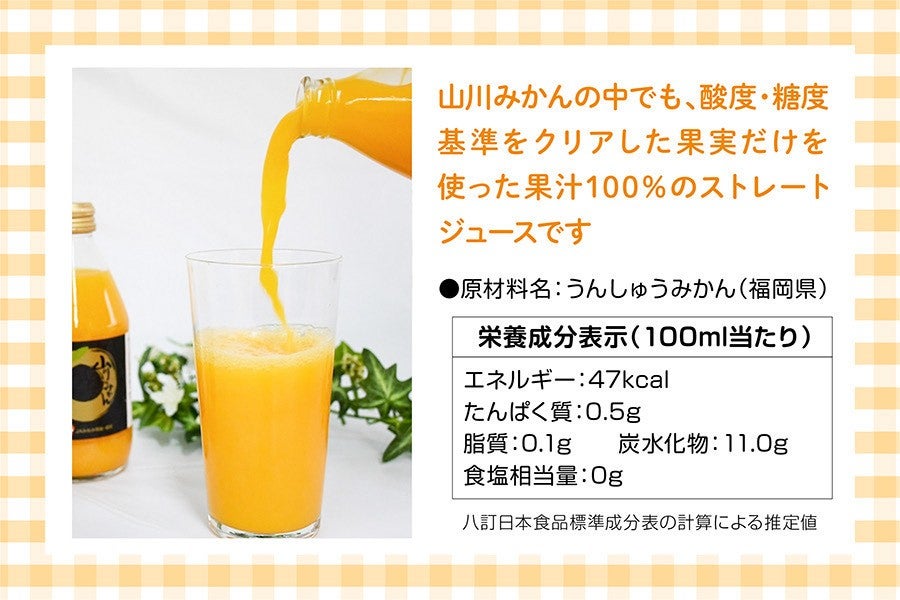 4月2日より引換開始【2箱セット】JAみなみ筑後 山川みかん100%ストレートジュース(250ml×12本×2箱)