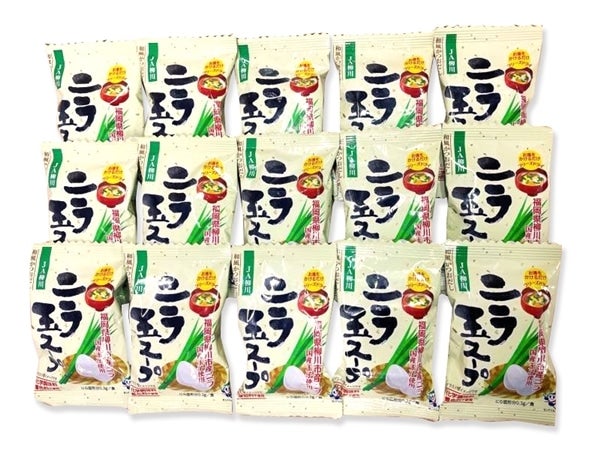 JA柳川 国産原料フリーズドライ(ニラ玉スープ）（15袋）: 博多うまか