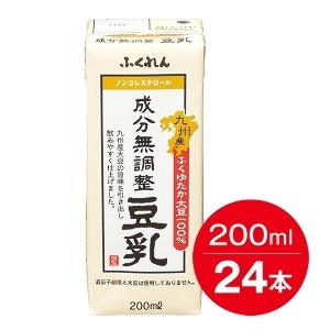 九州産ふくゆたか大豆100%　成分無調整豆乳（200ml×24本）