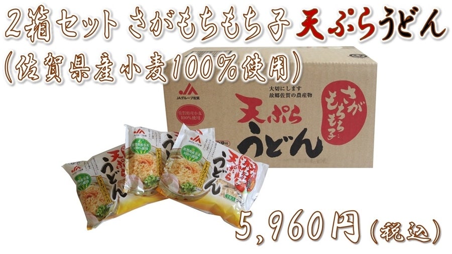 ２箱セット さがもちもち子天ぷらうどん (佐賀県産小麦１００％使用)