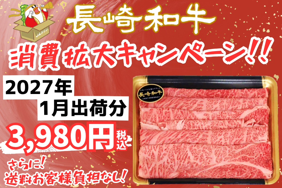 2027年1月出荷分】長崎和牛 スライス約500g（すき焼き・しゃぶしゃぶ用