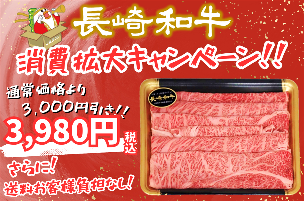 2027年1月出荷分】長崎和牛 スライス約500g（すき焼き・しゃぶしゃぶ用