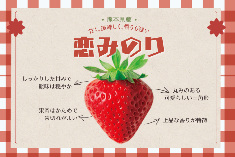 可愛らしい三角形のいちご