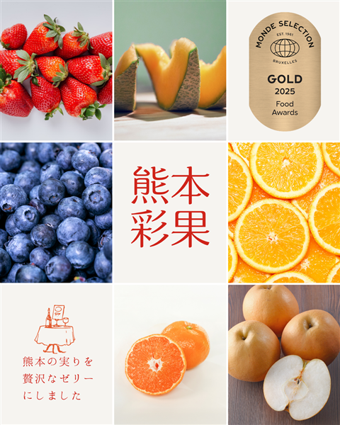 熊本の実りを贅沢なゼリーにしました