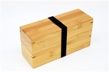 【お箸付き】【細長】大分県産竹使用　お弁当箱　2段重ねタイプ